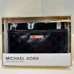 Michael Kors Patent Leather Logo Belt Bag
